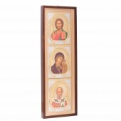 Iconostas 3 icoane (Spasiteli, Kazanskia, Nikola cu nimb auriu)